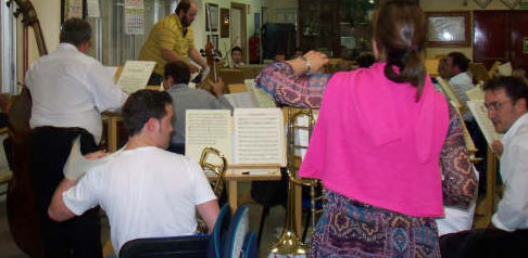 en los ensayos con la orquesta l�rica de getafe